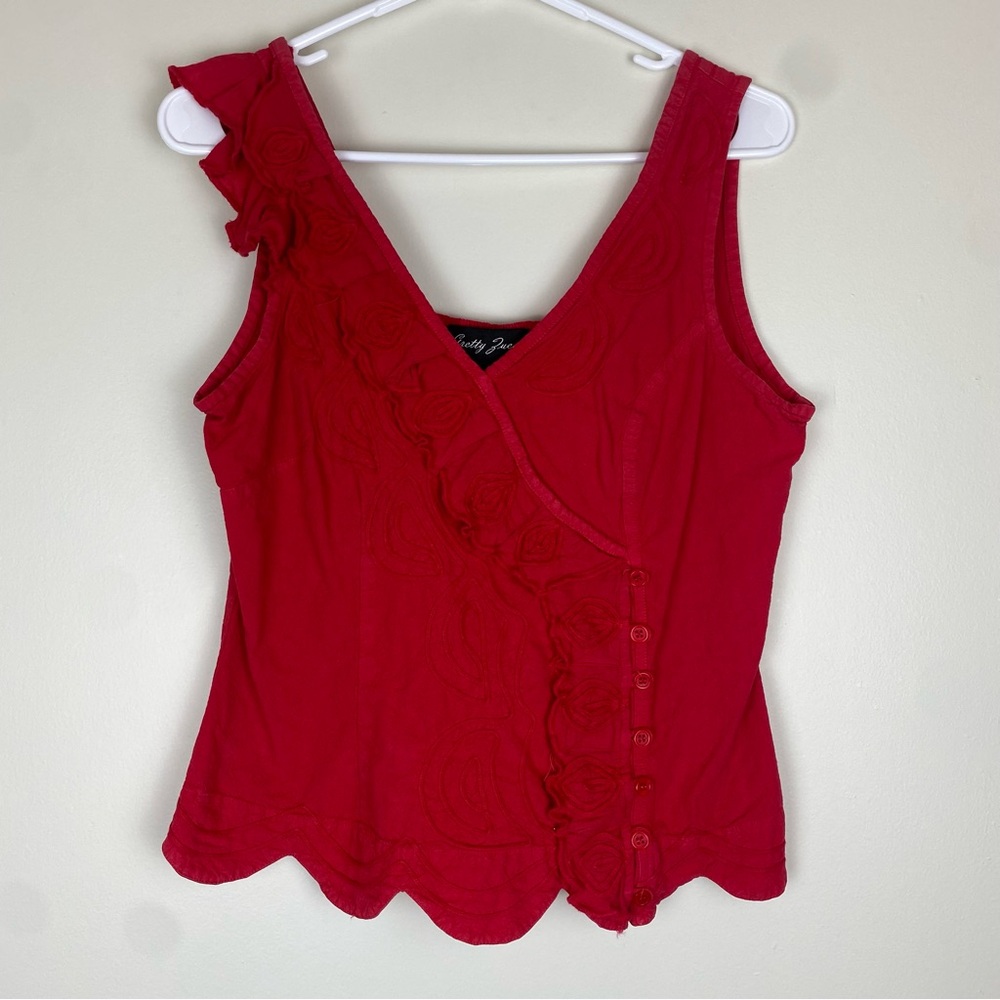 Elegant Red Tank Top